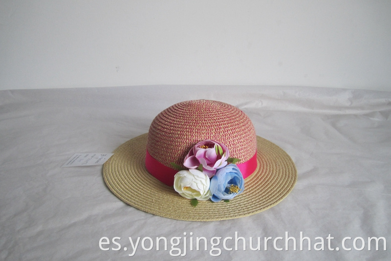 Flower Trimmed Sun Hat